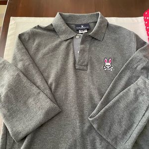 Psycho Bunny Long Sleeve Polo - Gray